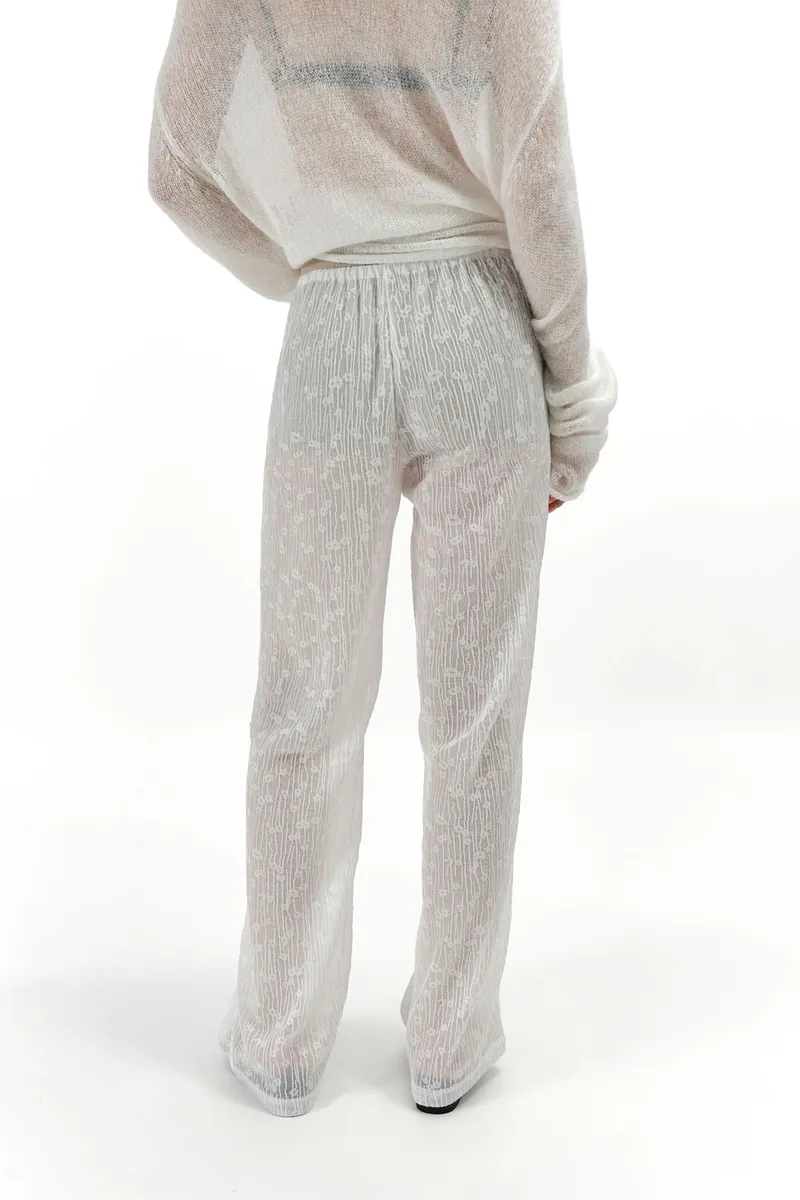 Studio Doe - Floral Pattern Sheer Easy Pants