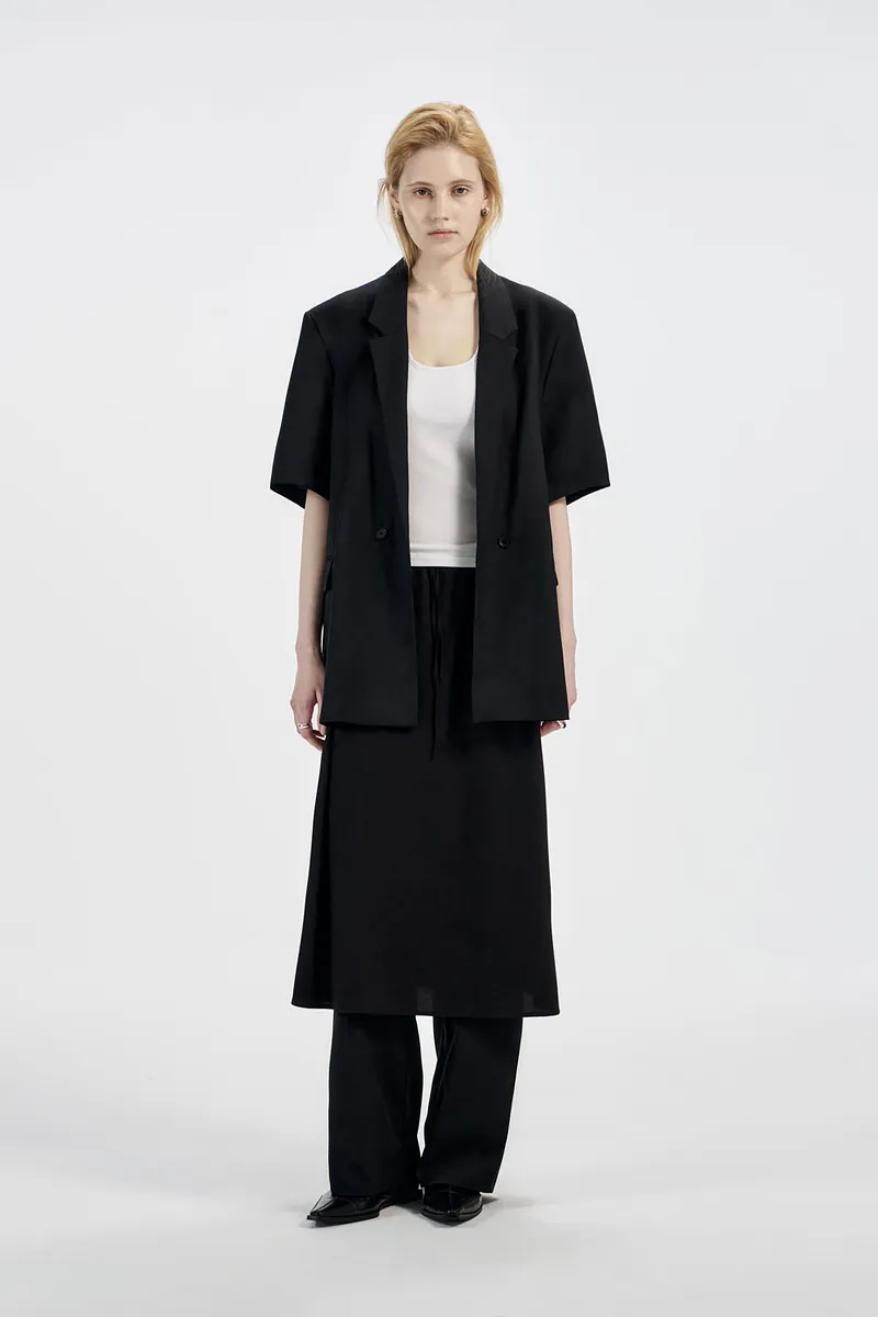 Studio Doe - Double-breasted Short-sleeved Jacket