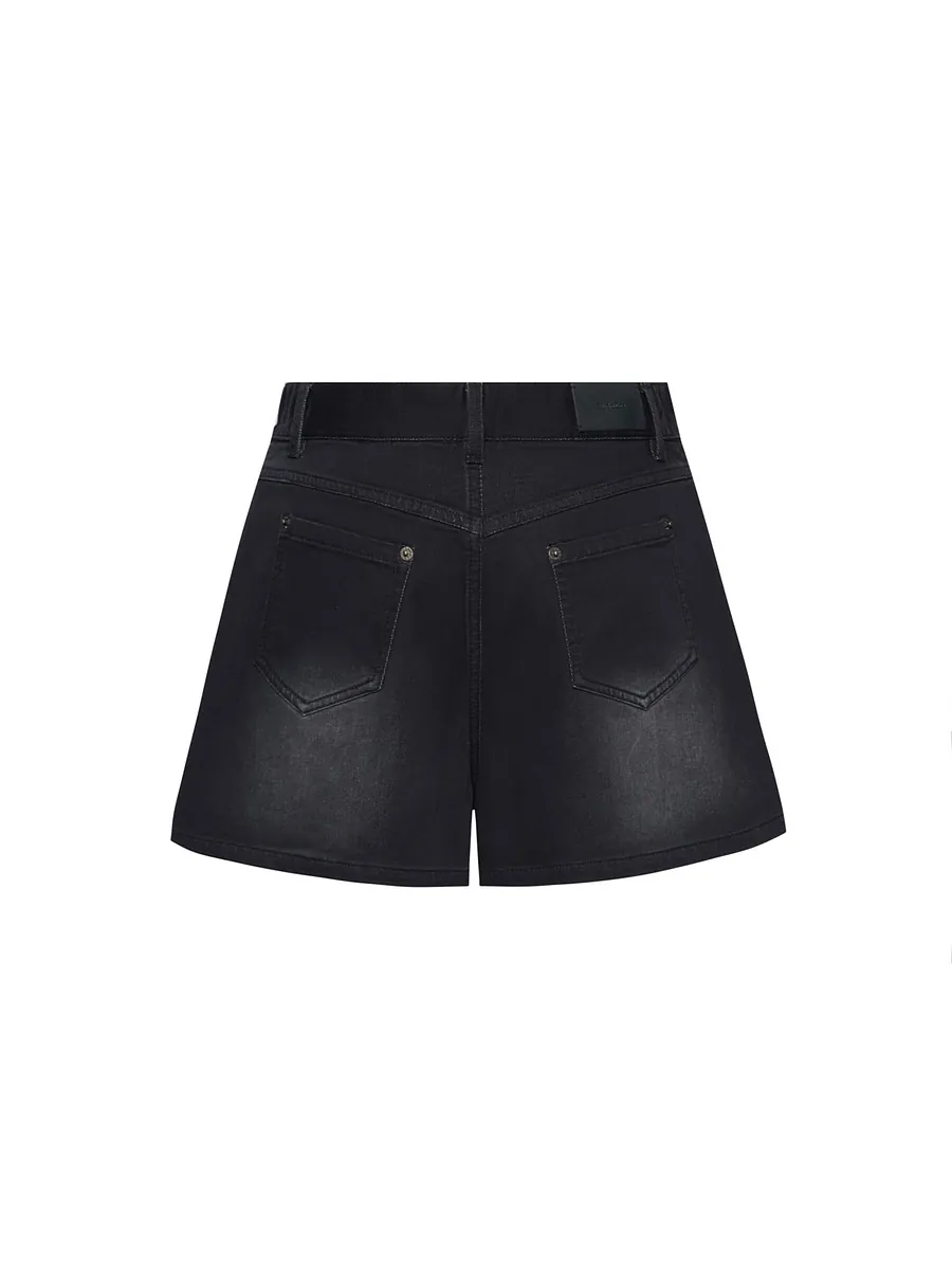 Studio Doe - Folded Waist Knit Denim Shorts