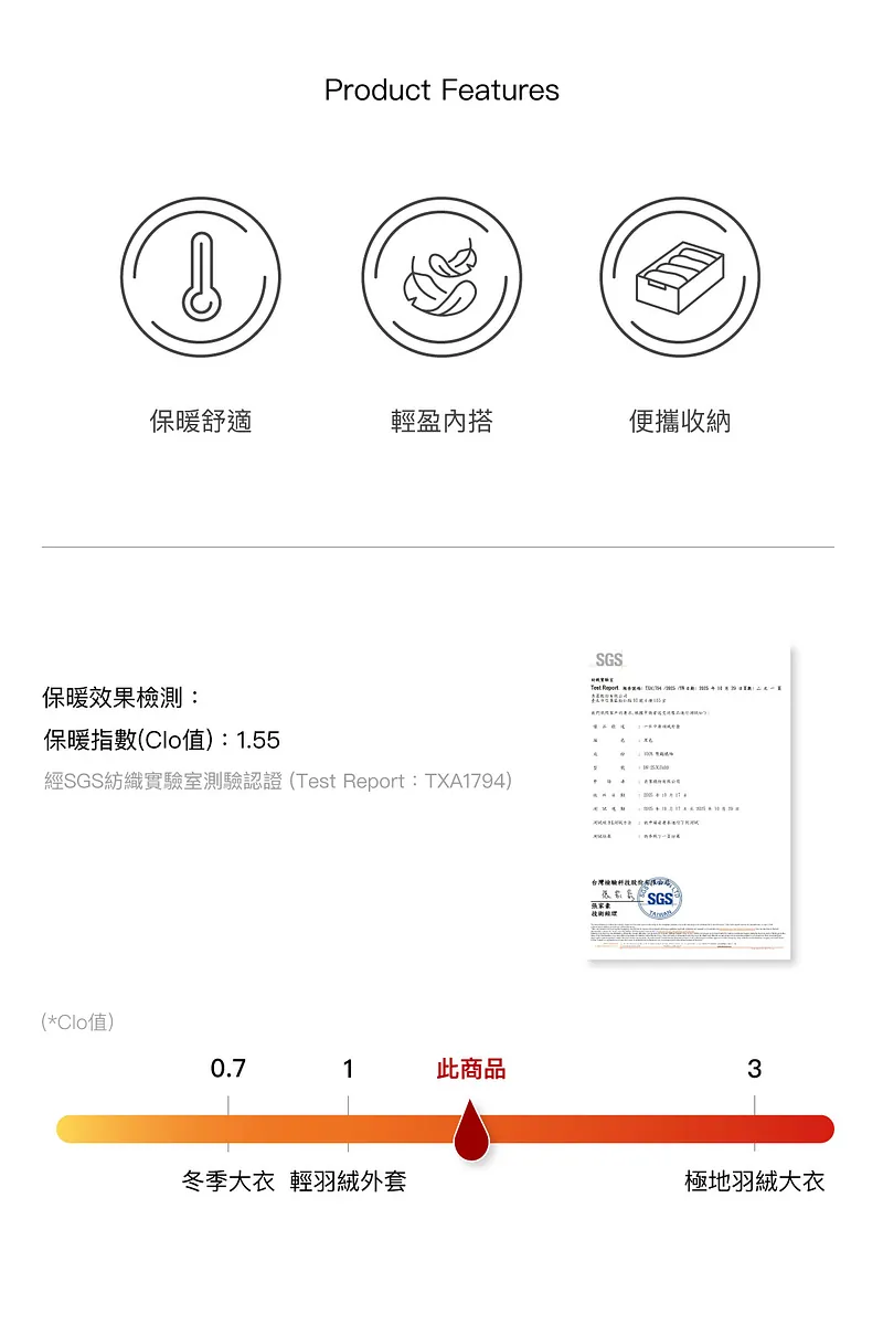 輕量夾層羽絨棉外套