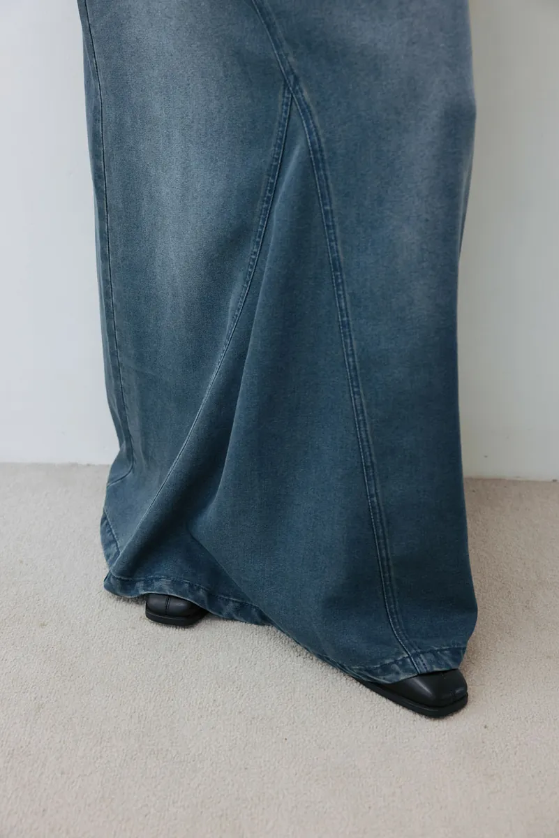 Studio Doe - Soft Habit Tencel Denim Panel A-Line Skirt