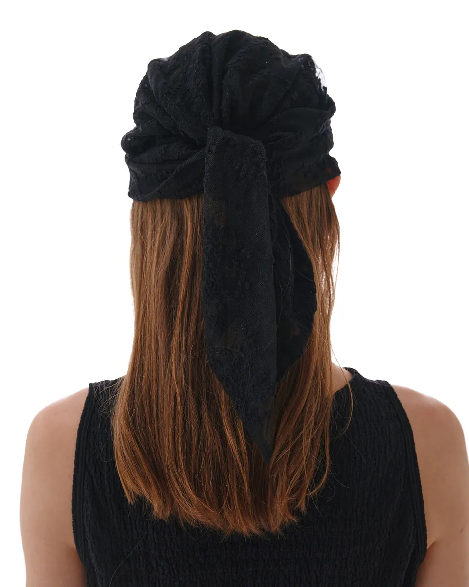 Studio Doe - Lace Embroidered Turban Hat