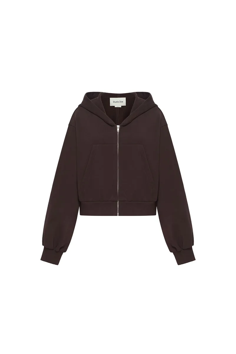 Studio Doe - Fleece Cropped Zip Hoodie