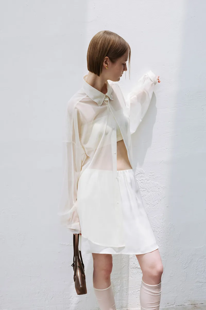 Studio Doe - Matte Satin Wave Mini Skirt