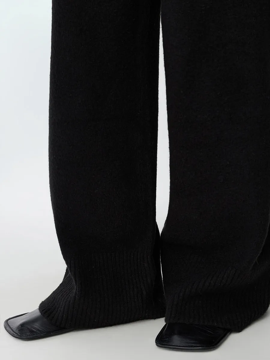 Studio Doe - H-Line Low-Crotch Knit Wide Pants