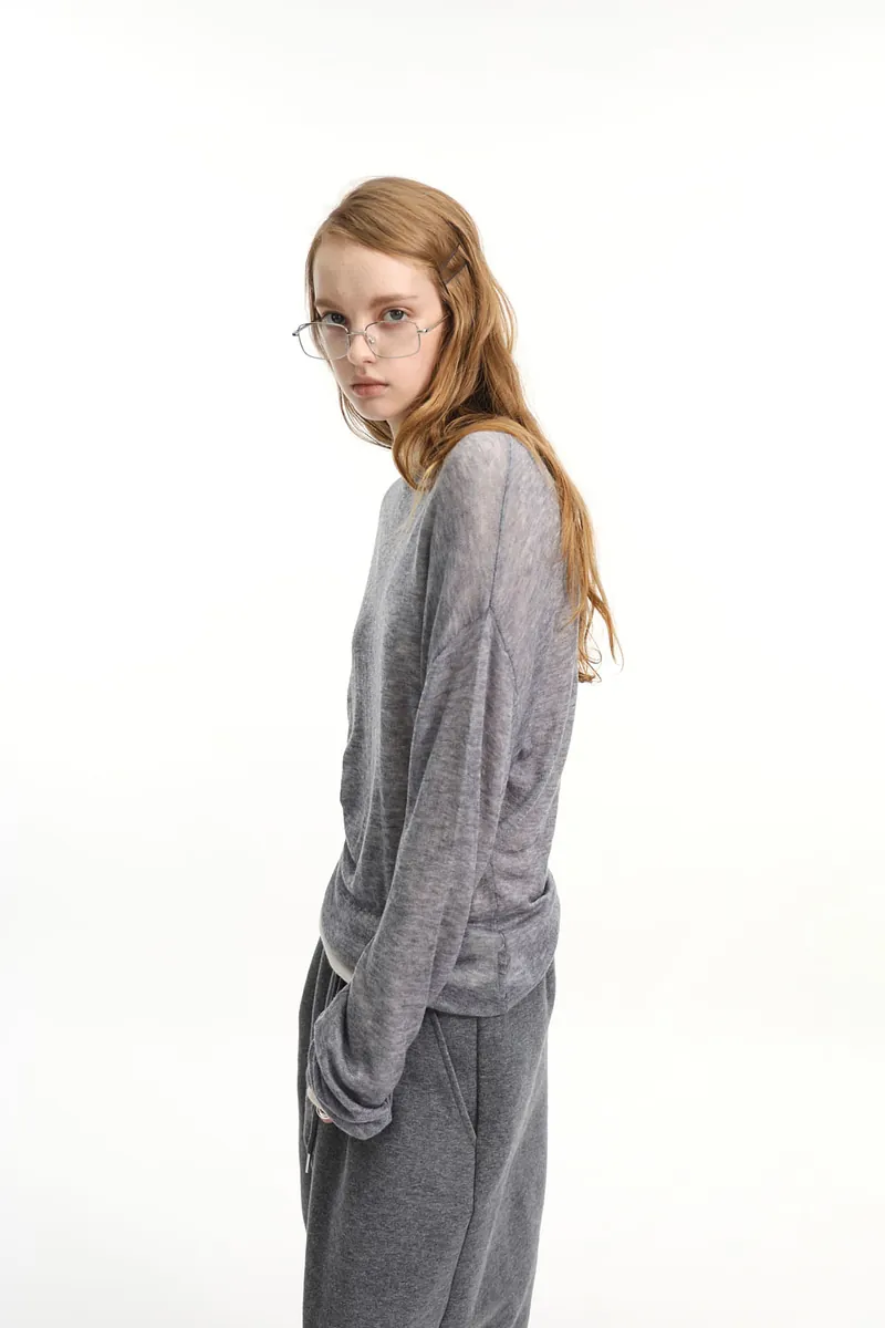 Studio Doe - Fine Wool Sheer Waist-Defined Sweater