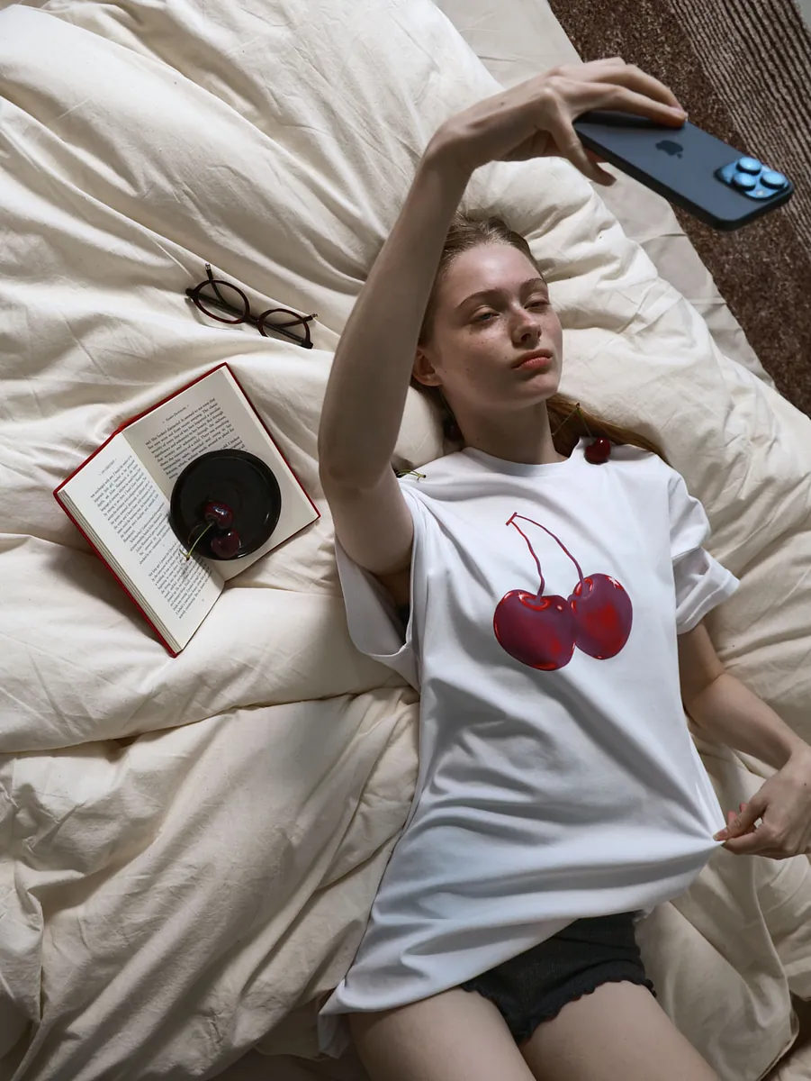 Studio Doe - Oversized Cherry Print T-Shirt