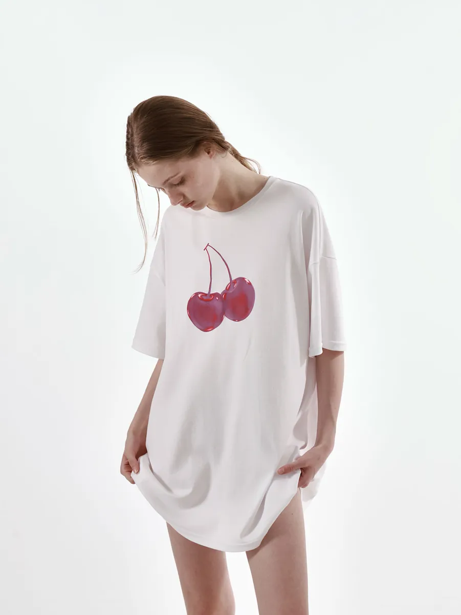 Studio Doe - Oversized Cherry Print T-Shirt