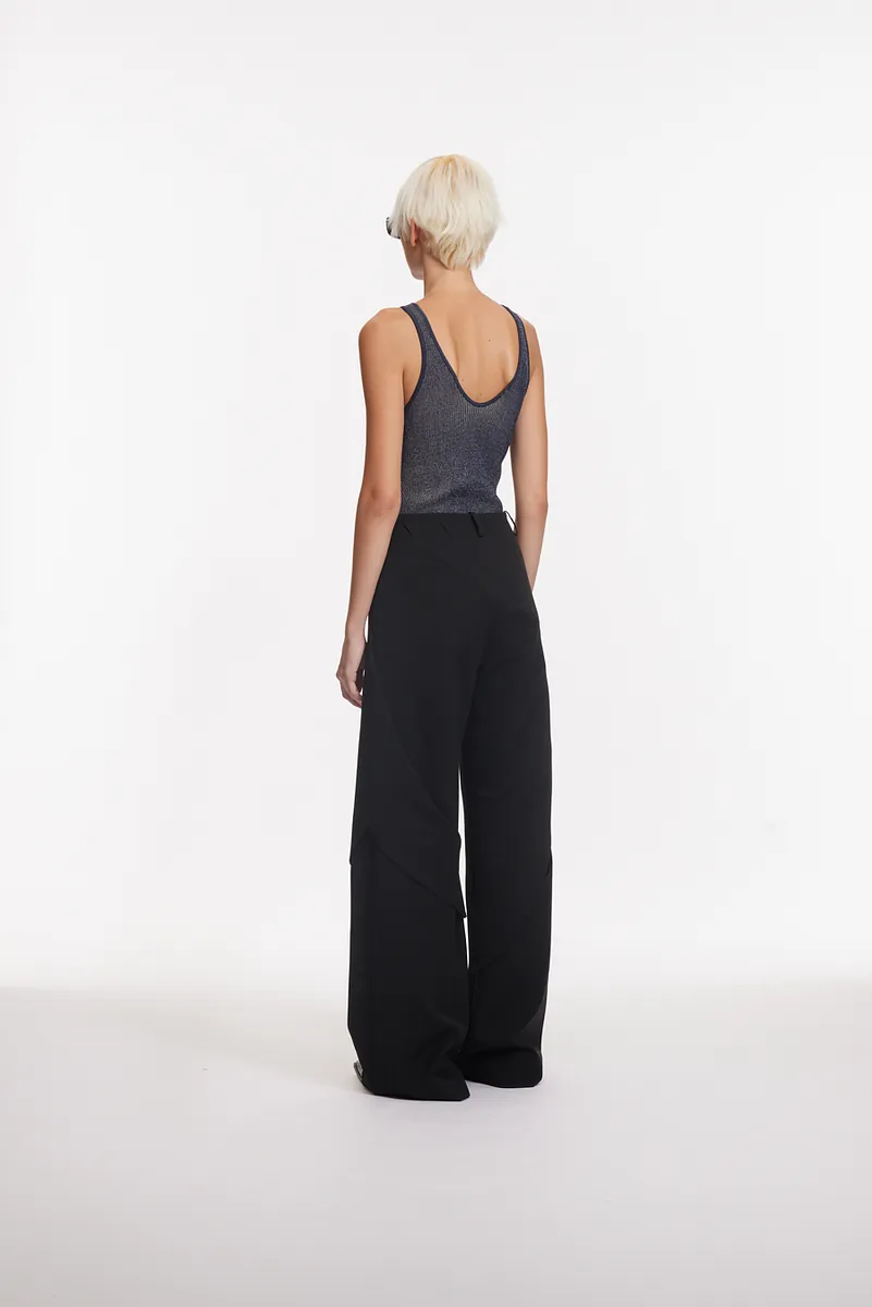 TWO-TONE HOLLOW JUMPSUIT