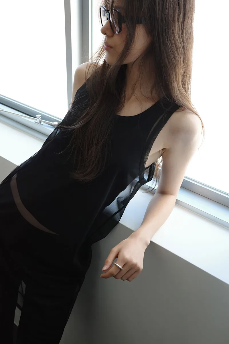 Studio Doe - Sheer Side Slit Long Tank Top