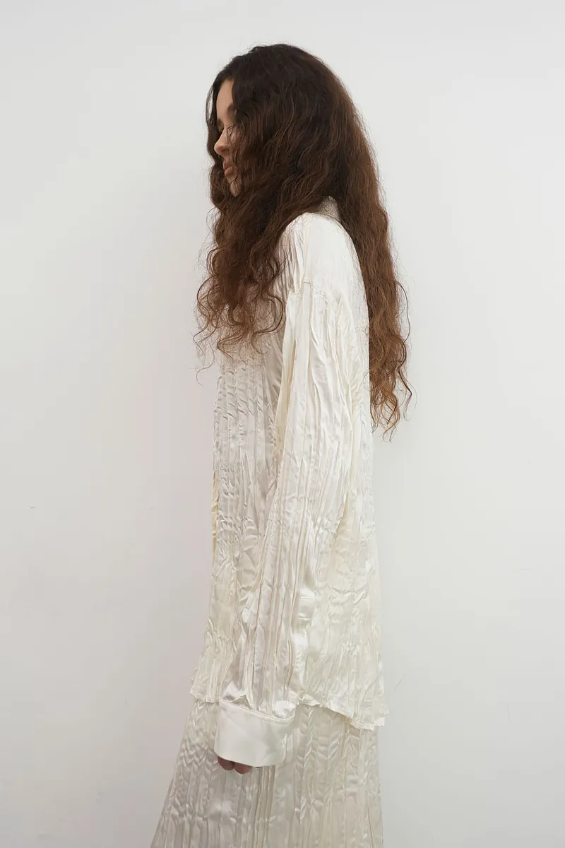 Studio Doe - Satin Pleated Shirt