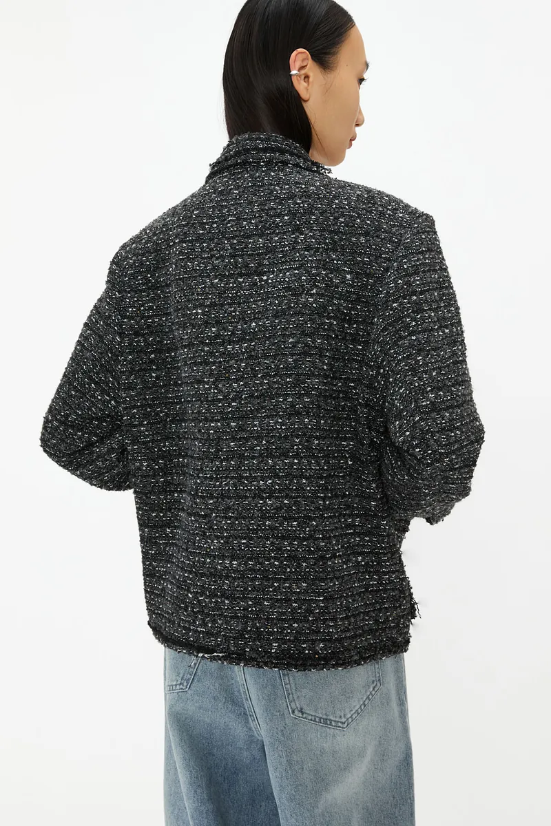 Studio Doe - Tweed Lapel Boxy Jacket