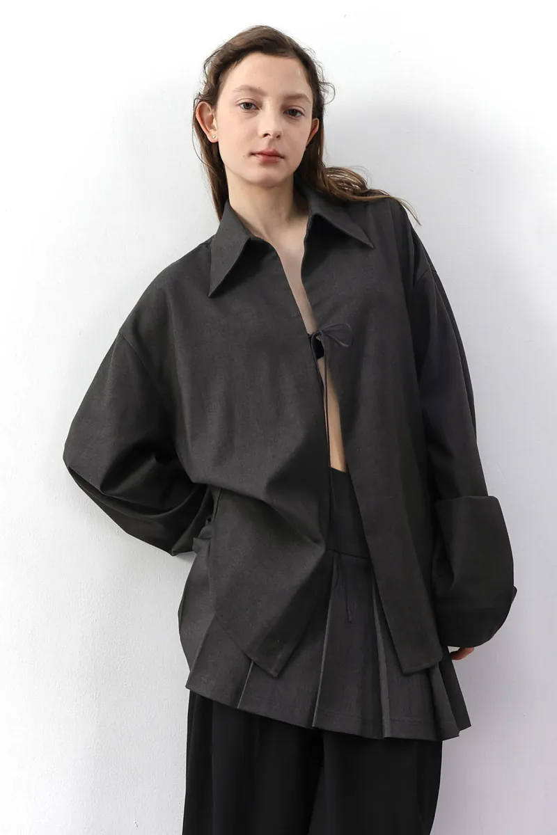 Studio Doe - Curved Panel Pleated Mini Skirt