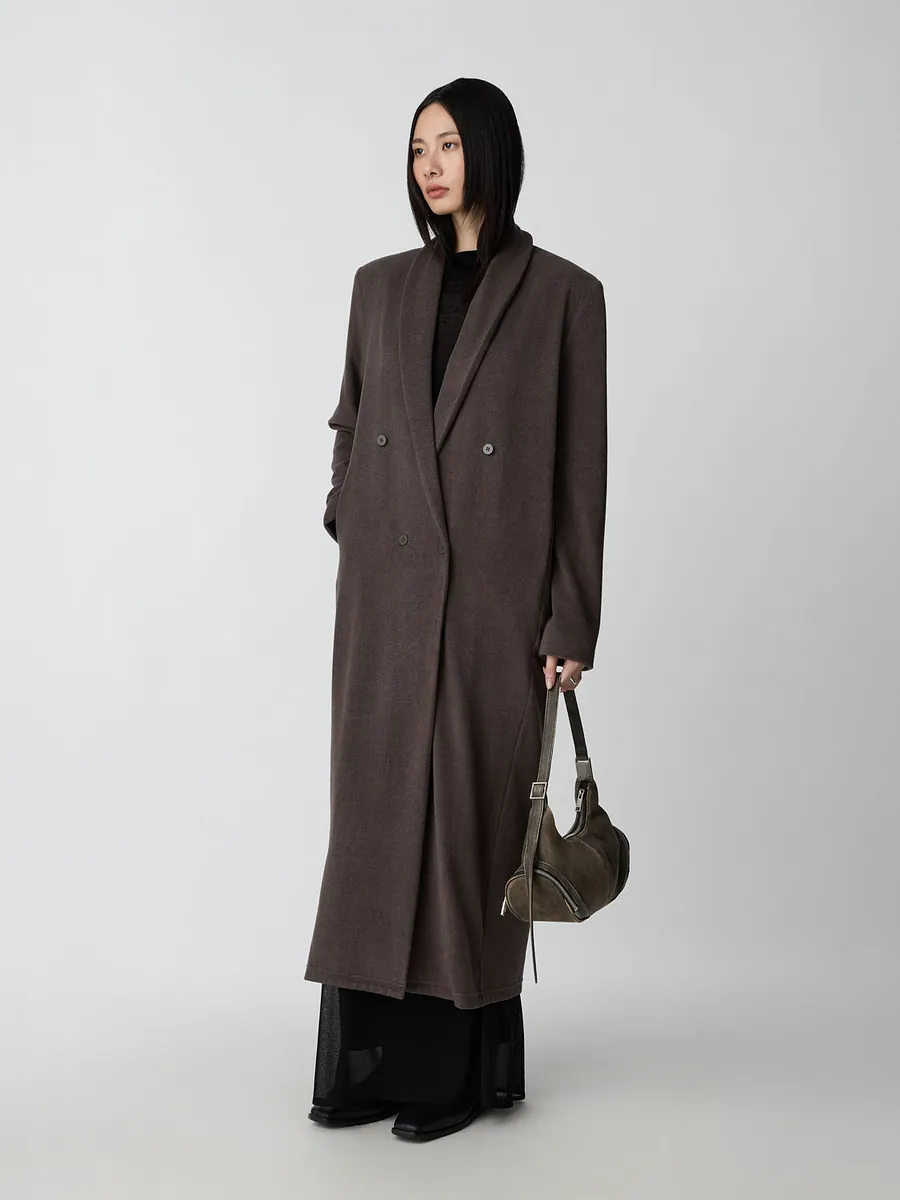 Studio Doe - Stretch Soft Wool Double-Breasted Coat