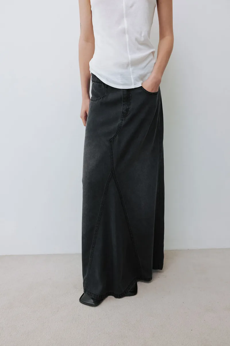 Studio Doe - Soft Habit Tencel Denim Panel A-Line Skirt
