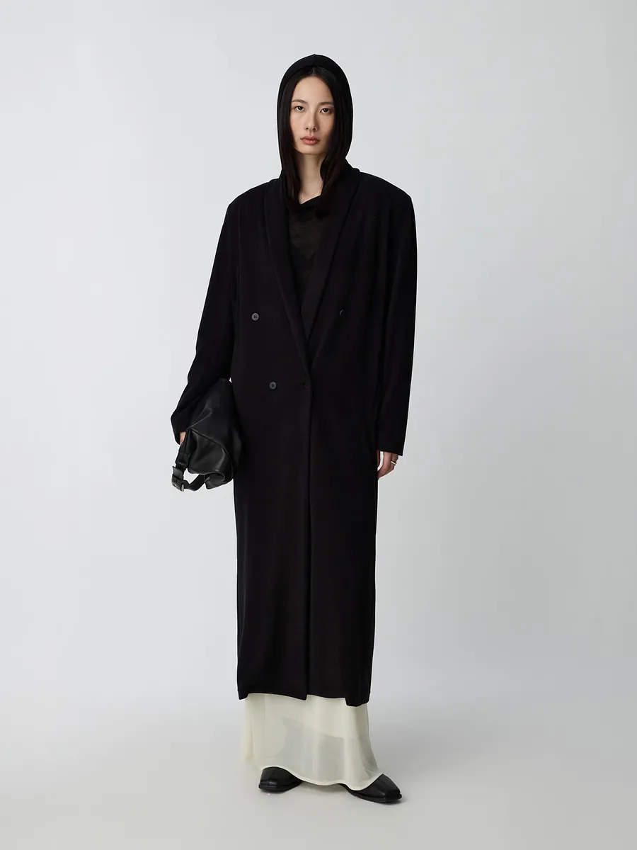 Studio Doe - Stretch Soft Wool Double-Breasted Coat