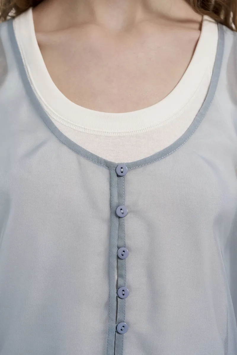 Studio Doe - Sheer Buttoned Vest