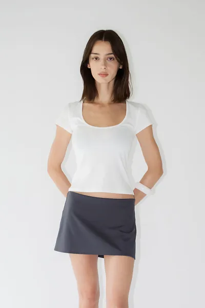 Perfect Fit 低方領羅紋美腰Tee