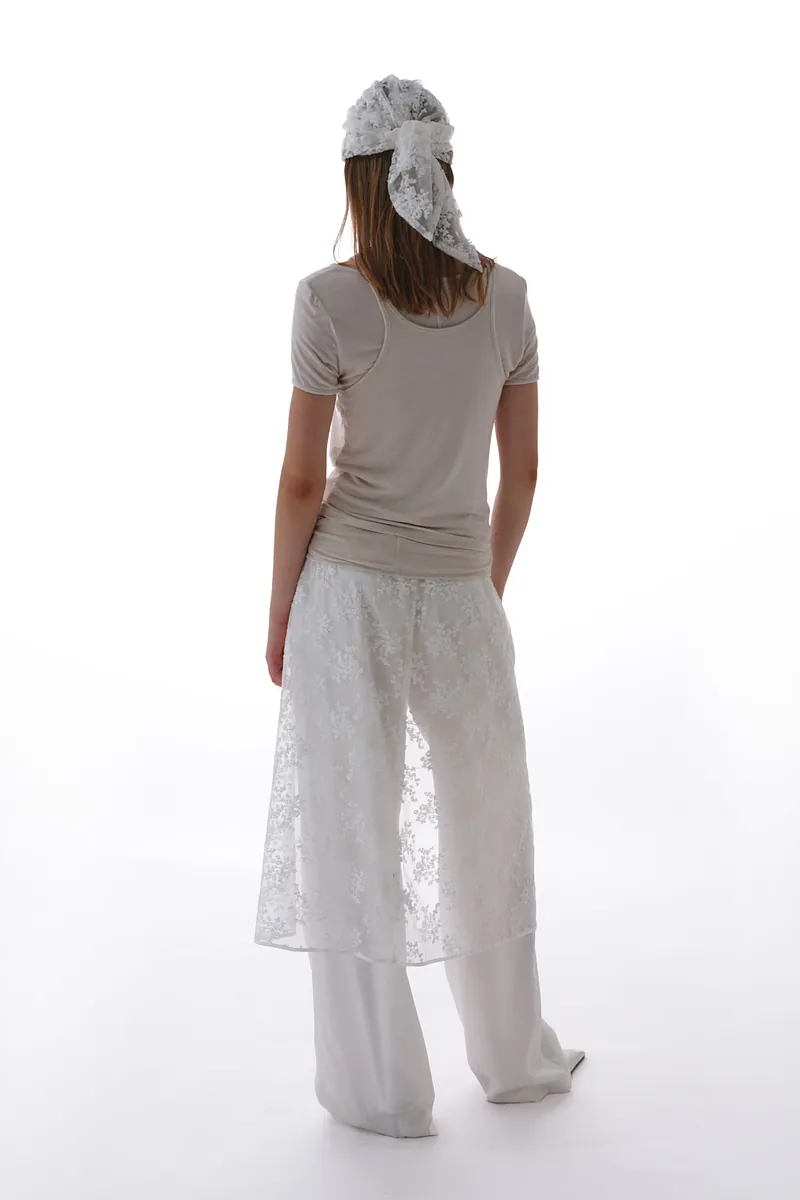 Studio Doe - Lace Embroidered Tie Skirt