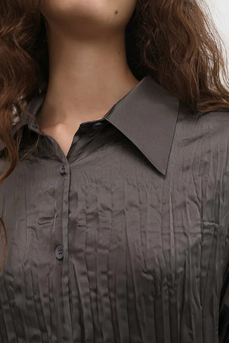 Studio Doe - Satin Pleated Shirt