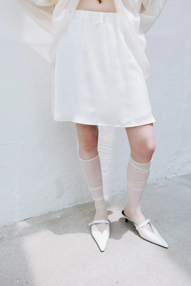 Studio Doe - Matte Satin Wave Mini Skirt