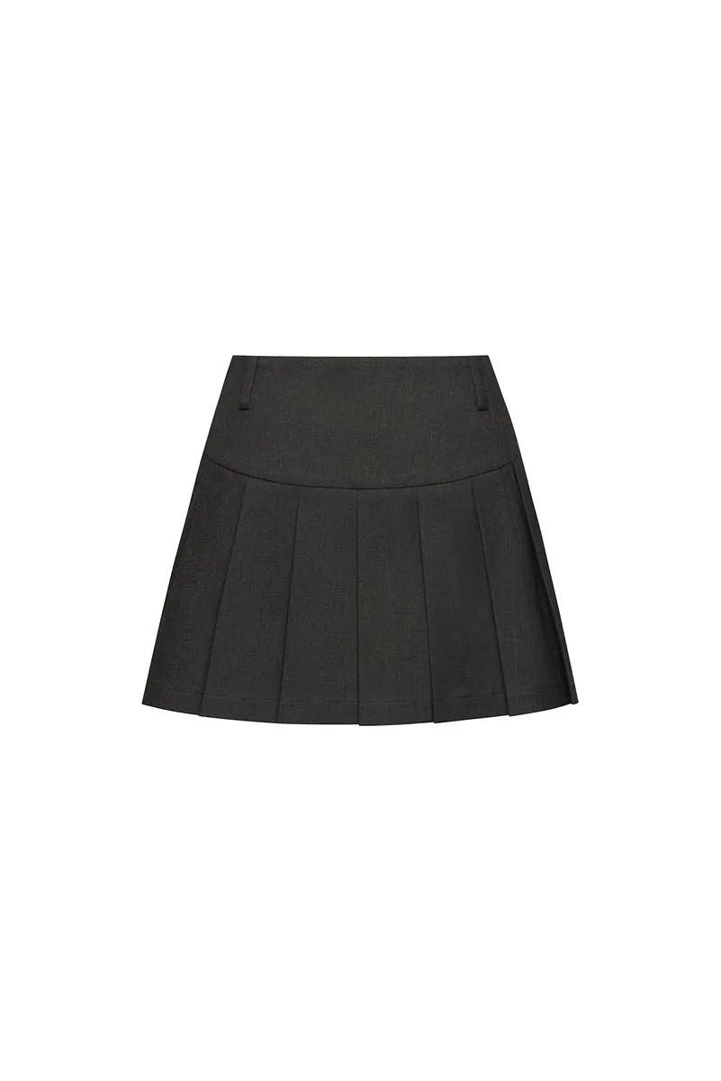Studio Doe - Curved Panel Pleated Mini Skirt