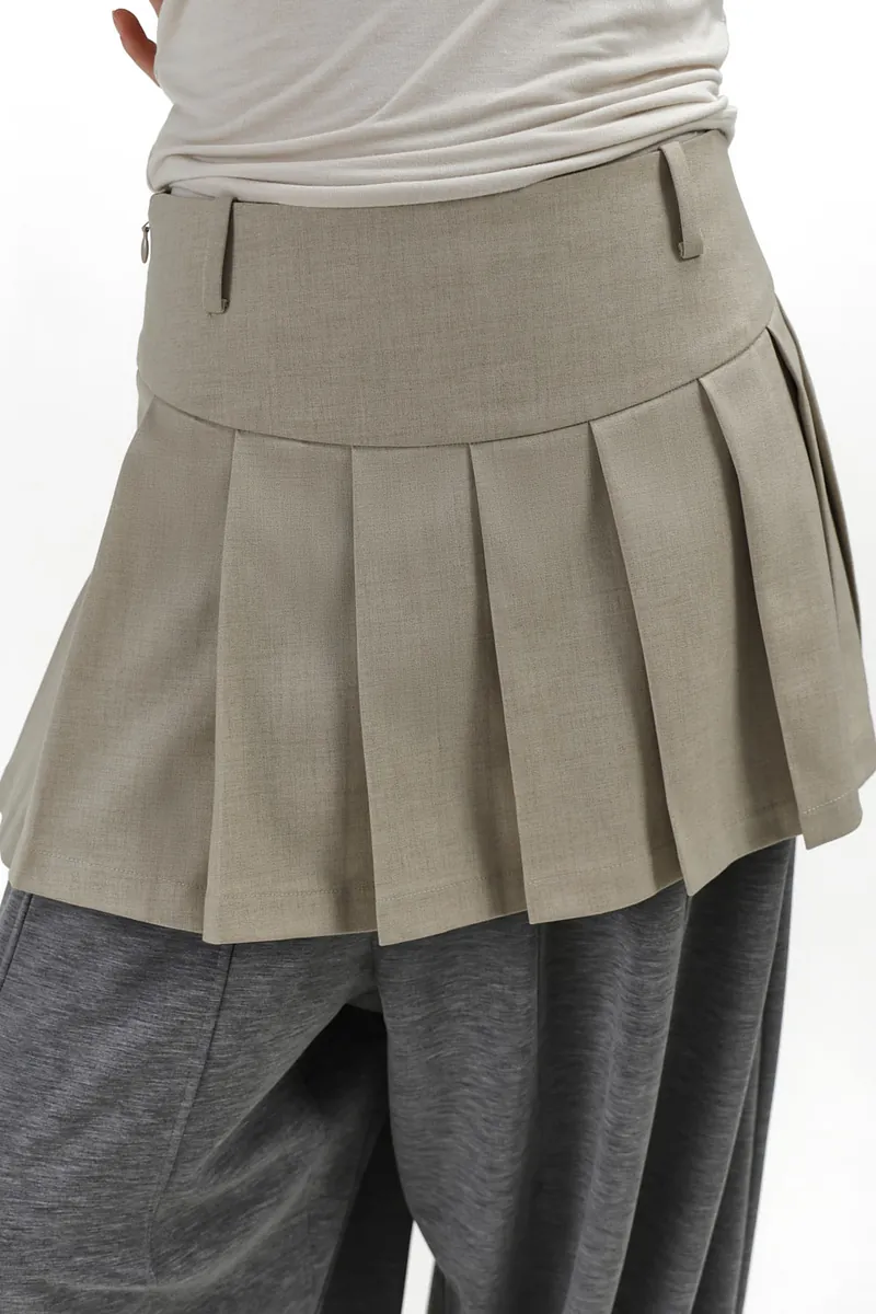 Studio Doe - Curved Panel Pleated Mini Skirt