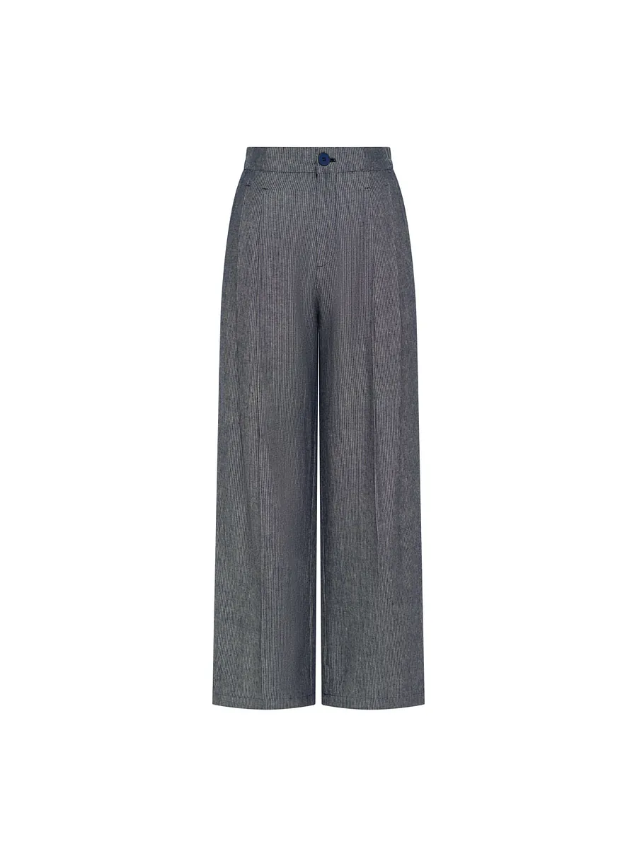 Studio Doe - Gender Free Striped Cotton Linen Easy Pants