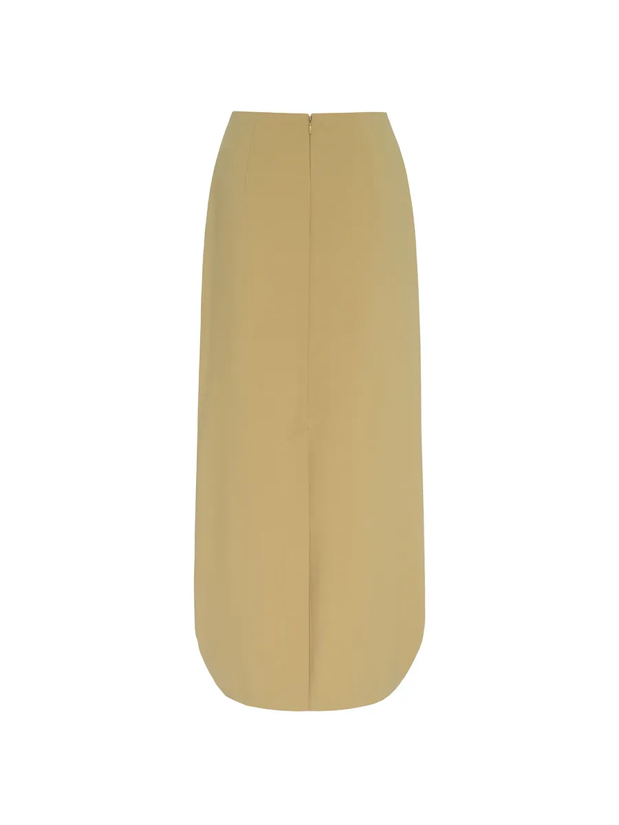 Studio Doe - Minimal Suede-Feel Curved Skirt