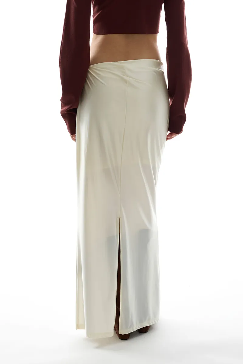 Studio Doe - Doe：Molly Diagonal Gathered Satin Maxi Skirt