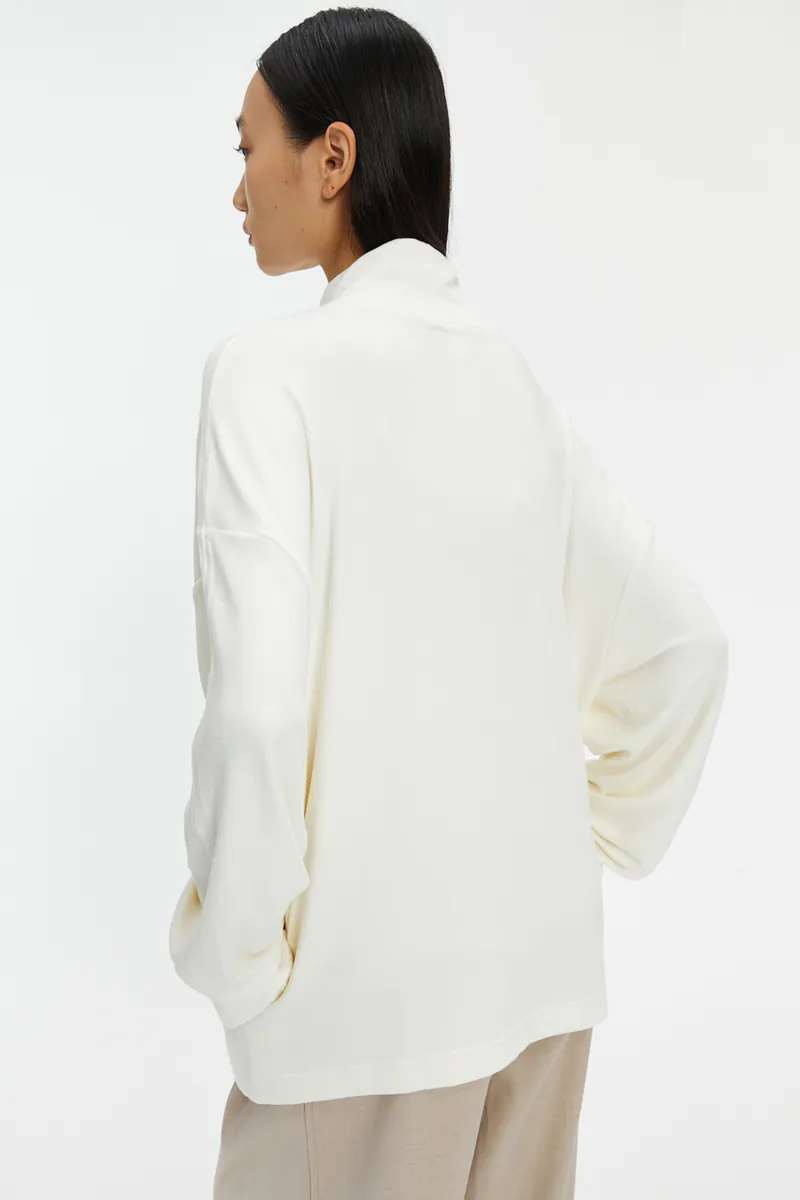 Studio Doe - Slouchy Half-Zip Drawstring Sweatshirt