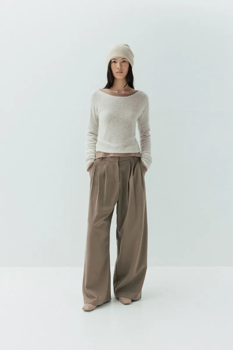 Studio Doe - Fine Wool Blend Wide Neck Sweater
