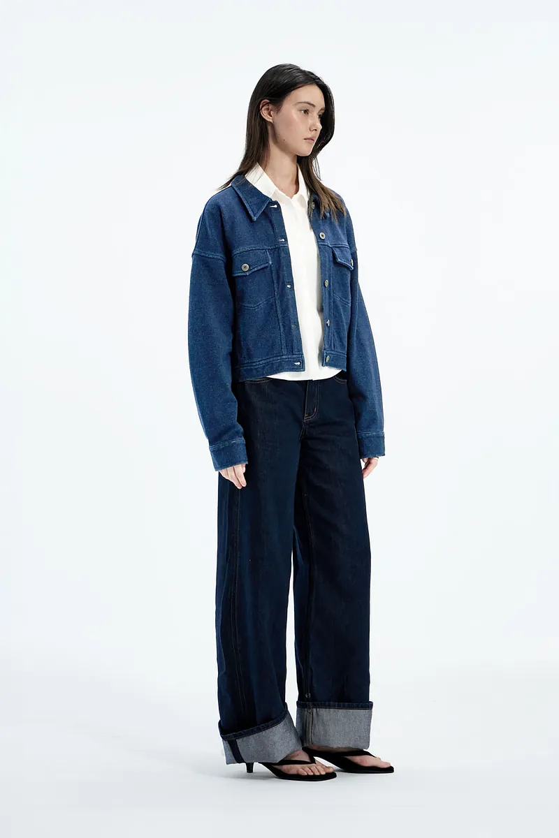 Studio Doe - Knit Denim Cropped Jacket