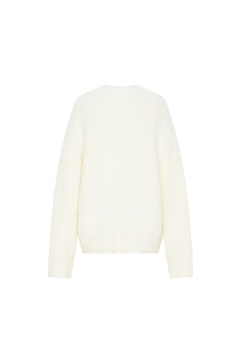 Studio Doe - Fluffy Wool V-Neck Loose Sweater