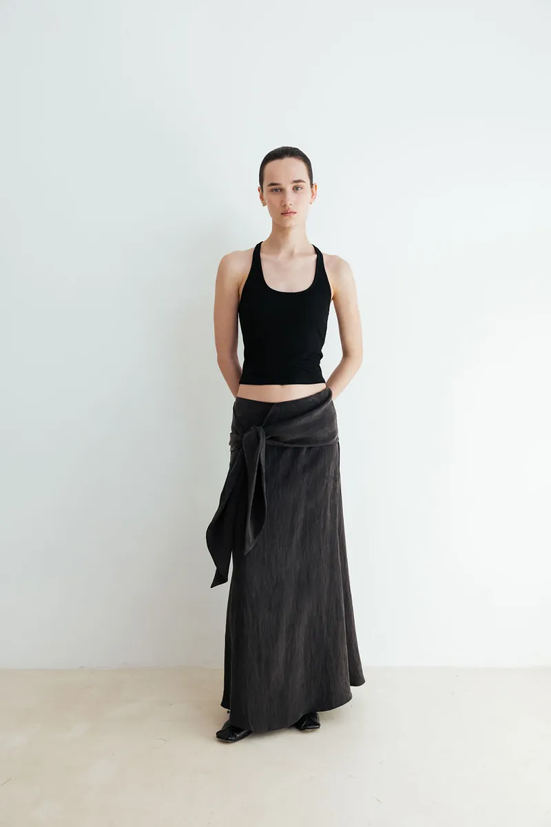 Studio Doe - Peach-Touch Textured Tie Skirt