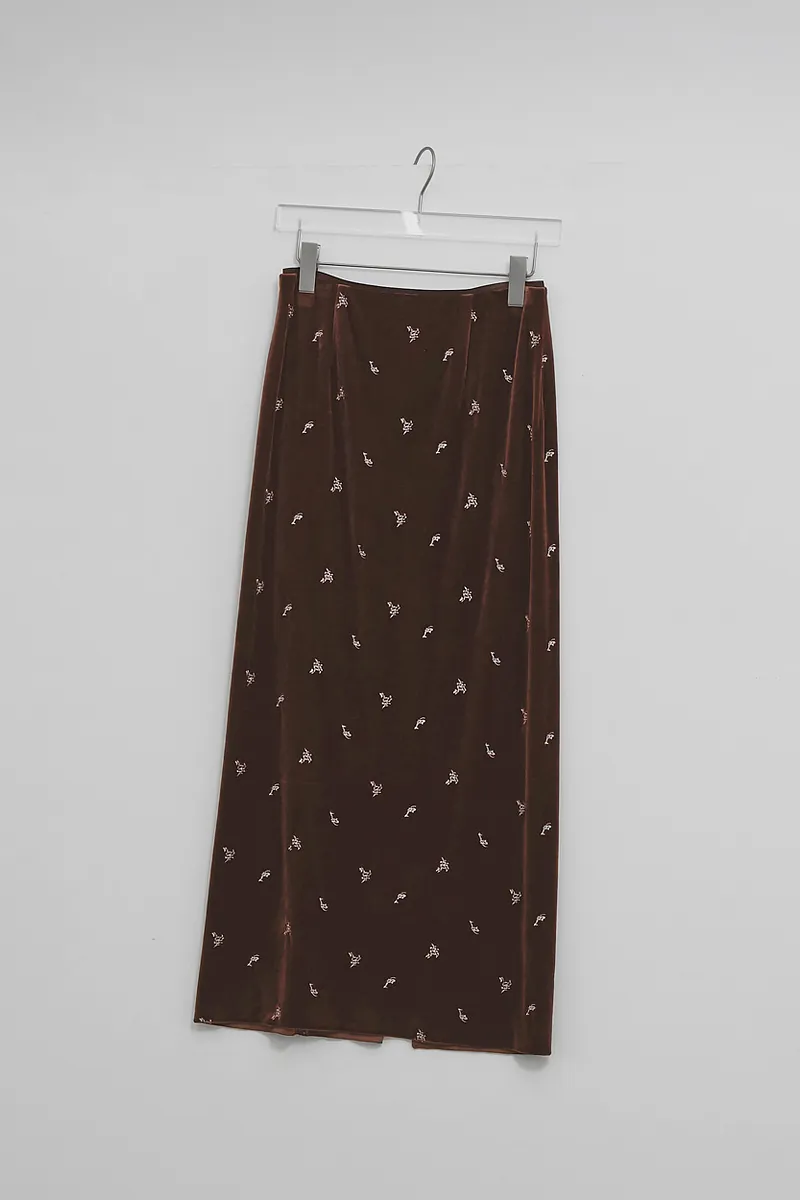 [PRE-ORDER] TODAYFUL - Petit Flower Velour Skirt