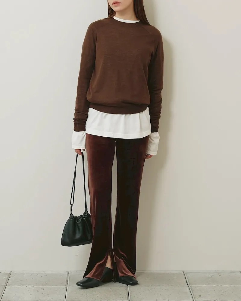 TODAYFUL - Velour Slit Leggings