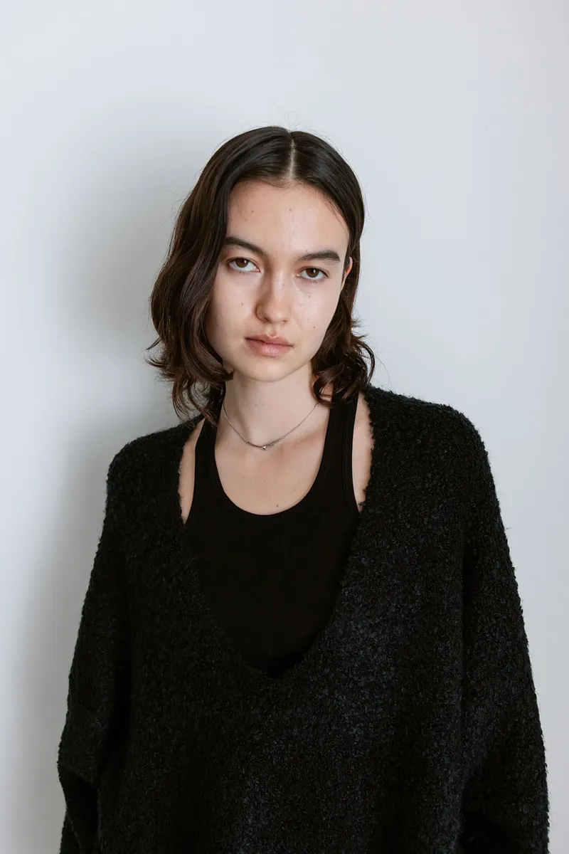 Studio Doe - Fluffy Wool V-Neck Loose Sweater