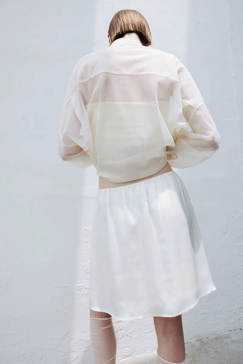 Studio Doe - Matte Satin Wave Mini Skirt