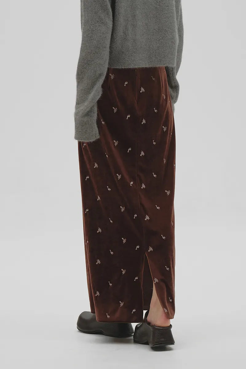 [PRE-ORDER] TODAYFUL - Petit Flower Velour Skirt