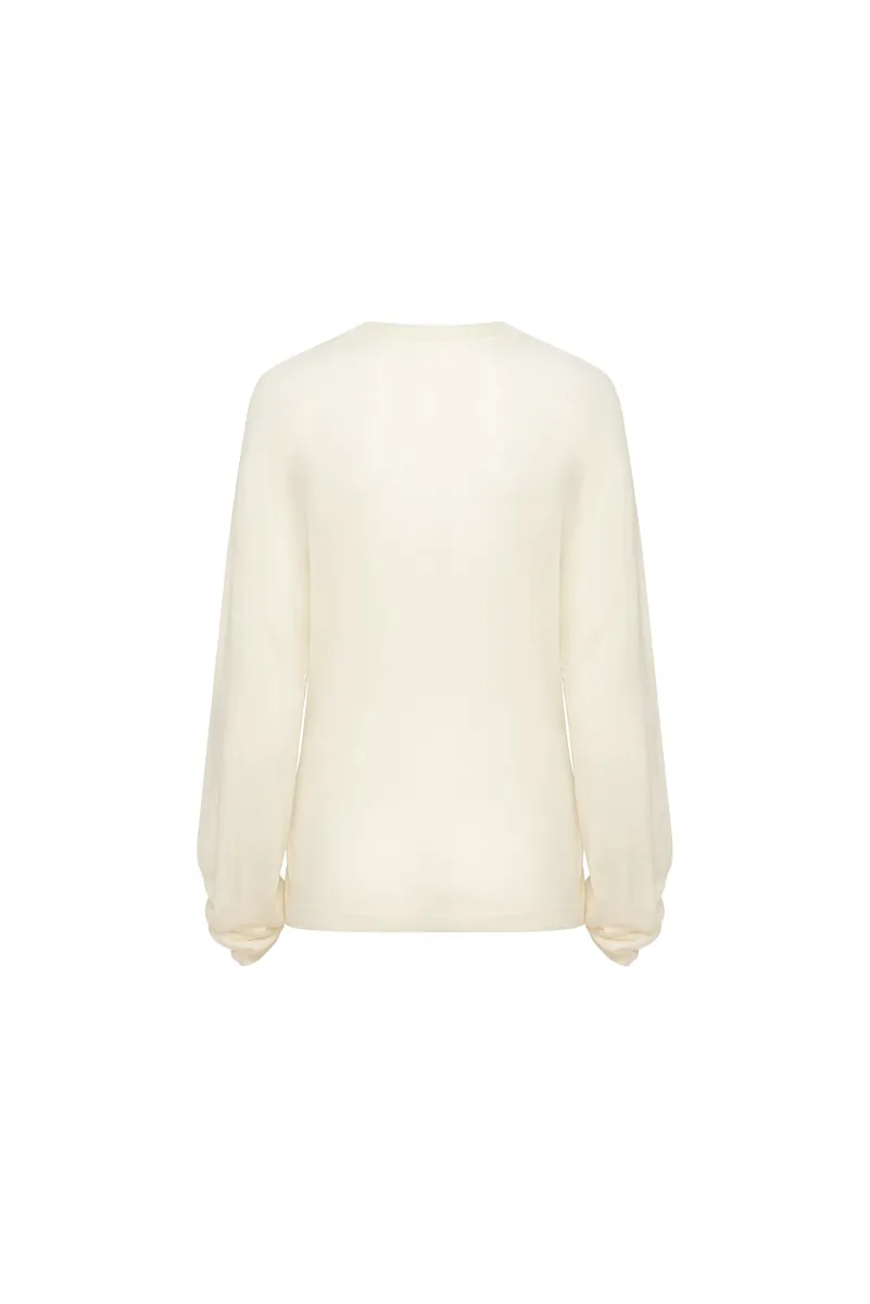 Studio Doe - Fine Wool Sheer Waist-Defined Sweater