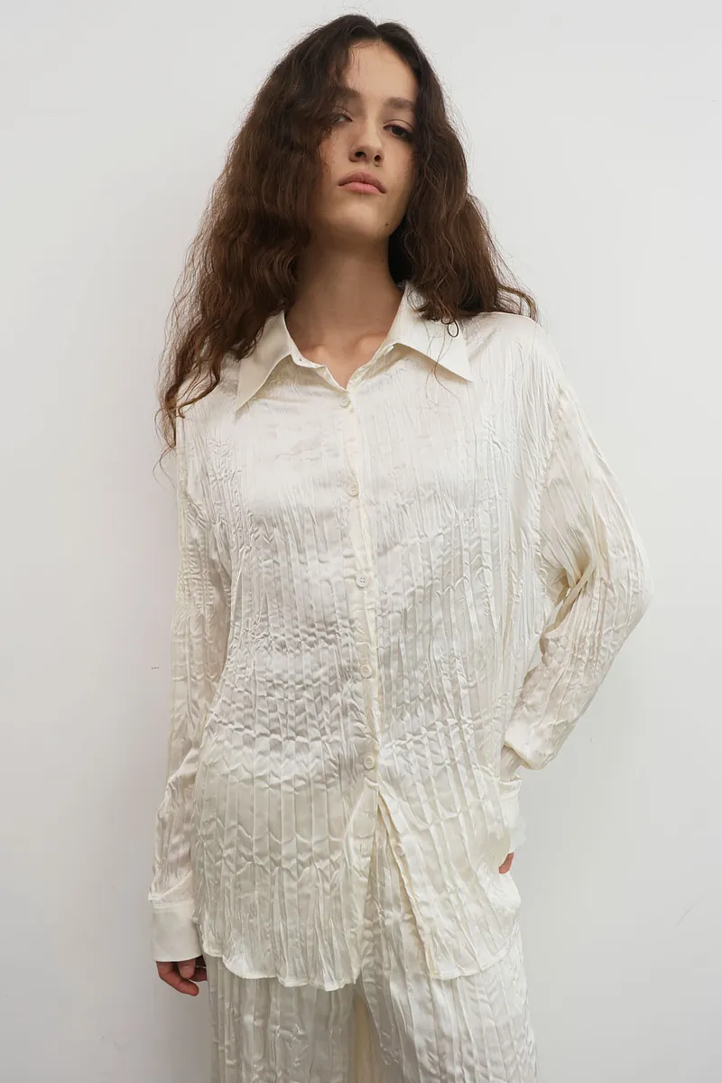 Studio Doe - Satin Pleated Shirt