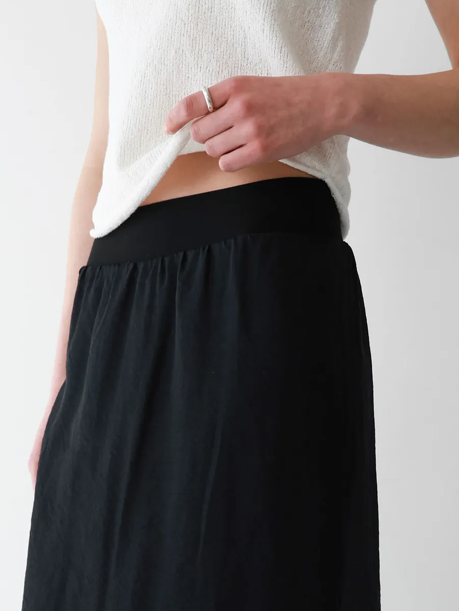 Studio Doe - Elastic Waist Sheer Layered Skirt