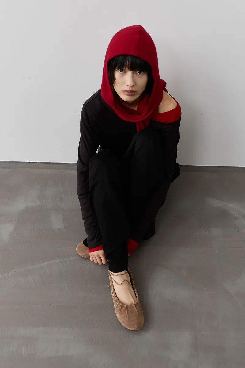 Studio Doe - Sea Island Cotton Soft Knit Hooded Scarf