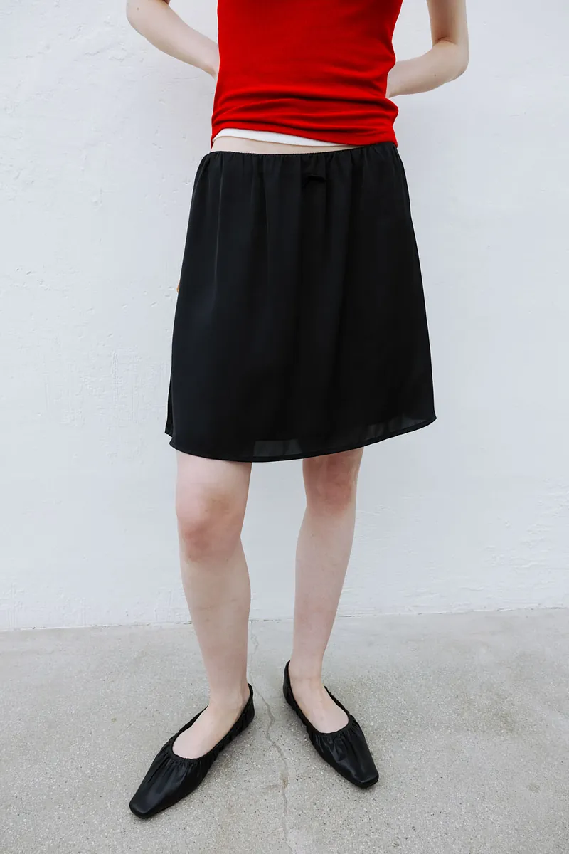 Studio Doe - Matte Satin Wave Mini Skirt