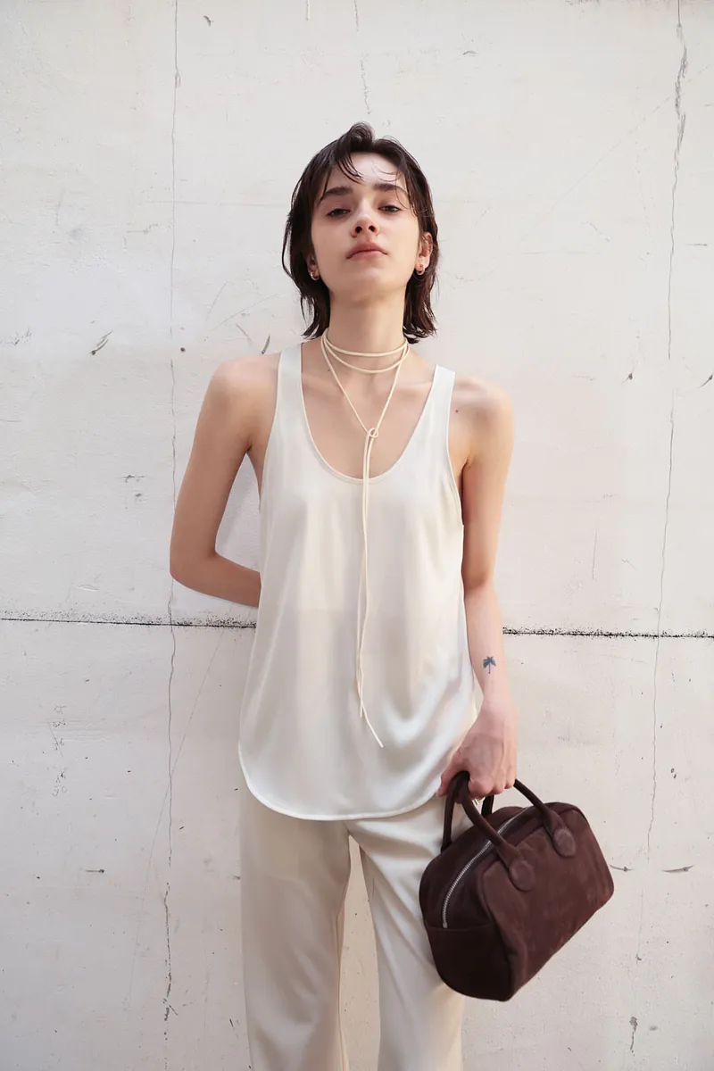 Studio Doe - Matte Satin U-Neck Tank Top