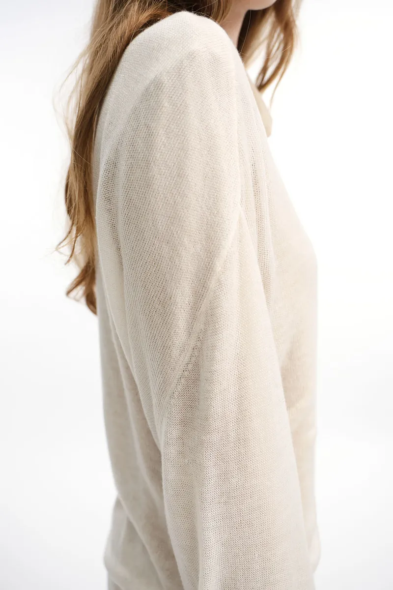 Studio Doe - Fine Wool Sheer Waist-Defined Sweater