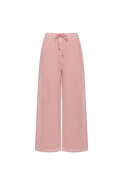 Washed Fleece Low-Crotch Wide Sweatpants