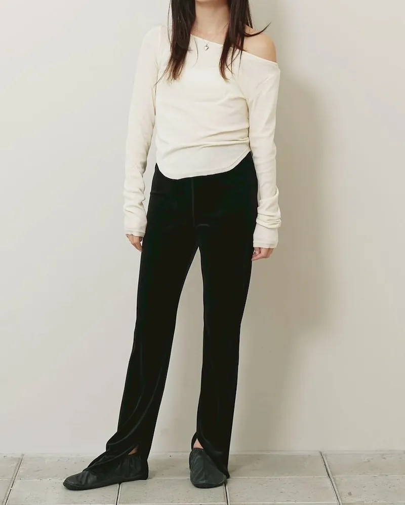 TODAYFUL - Velour Slit Leggings
