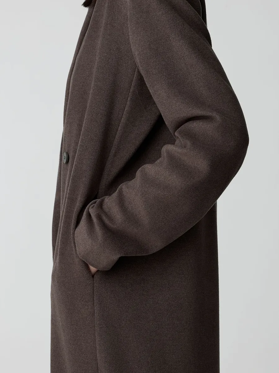 Studio Doe - Stretch Soft Wool Double-Breasted Coat